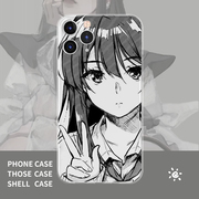 日系麻衣学姐手机壳适用苹果14pro小米MIX4华为nova10sek50至尊版
