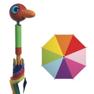 Vilac法国儿童卡通雨伞太阳伞木制长柄可爱便携两用小学生伞3岁+