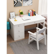 实木电脑桌书桌书柜，组合一体家用办公桌，卧室学生写字桌儿童学习桌
