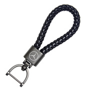 编织绳钥匙扣 金属 创意汽车钥匙圈 编制绳锁匙D扣钥匙链挂件