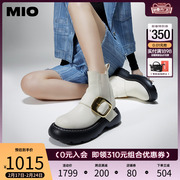 蔡卓宜同款MIO米奥女鞋厚底女靴切尔西时装靴增高短靴烟筒靴
