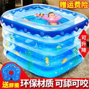新生婴儿游泳池家用充气幼儿童宝宝，洗澡桶加厚折叠室内小孩戏水池