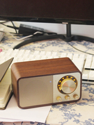 JY66同款复古蓝牙音箱 无线FM收音机摆件便携式木质蓝牙音响