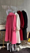 2023秋冬纯羊毛双面尼大围巾长款外套时尚，流行最网红
