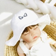 新生婴儿纱布帽子夏季薄款纯棉男夏天女渔夫帽宝宝遮阳太阳帽透气