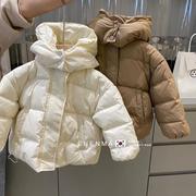 儿童羽绒轻薄外套韩国童装冬季女童棉男童中短款宝宝连帽棉服