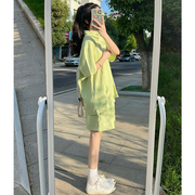 纯棉时尚炸街运动套装女夏季宽松显瘦韩版学生短袖休闲两件套跑步