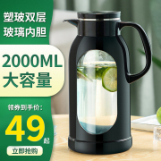 冷水壶玻璃耐高温家用客厅防摔泡，茶壶大容量凉水杯晾凉白开储水壶