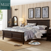 美式乡村实木双人床1.8米1.5米实木床高品质，卧室家具组合