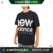日潮跑腿New Balance （男式、女式）T 恤男式短袖运动 ブラック