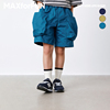 maxforfun童装24春夏，儿童立体口袋短裤，工装裤纯棉户外运动男女童