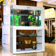 喜灏大型鱼缸客厅家用中型玻璃，水族箱1米屏风，隔断鞋柜金鱼缸(金鱼缸)