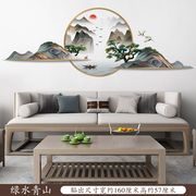 新中式壁纸墙贴自粘背景墙风景，美化中国风，装饰贴纸书房墙贴装饰