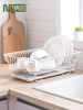 滴水碗碟架晾碗沥水架，不锈钢厨房收纳置物免打孔碗筷餐具碗盘架子