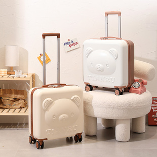 小型行李箱轻便儿童卡通子母箱，20寸可爱旅行箱，小皮箱女登机拉杆箱