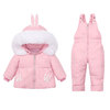 1-2-3岁宝宝羽绒服女婴儿公主小童儿童装，分体套装两件套加厚冬季