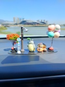 汽车摆件宫崎骏治愈系套装小梅龙猫，无脸男可爱创意，车载饰品礼物