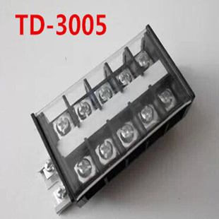 。TD-3005导轨接线端子排 板电流30A 5位固定式电线接插件连接器