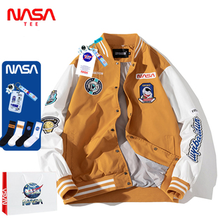 NASA联名棒球服春秋季外套男女情侣美式薄款夹克男装2023潮牌