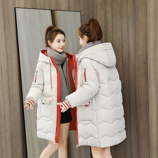 反季中长款羽绒棉服女韩版宽松棉袄，2023年冬装小个子棉衣外套
