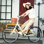 铝合金自行车女轻便款淑女式男士变速上班骑老成年人普通代步单车