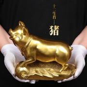 铜猪摆件 招财金猪铜猪家居风水摆设工艺品十二生肖猪摆工艺品