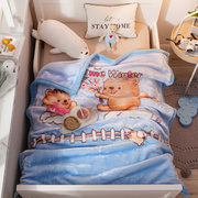 珊瑚绒毛毯双层加厚儿童幼儿园午睡小被子宝宝新生，婴儿抱被盖毯子
