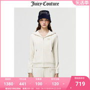 juicycouture橘滋外套女美式春季针织天鹅绒丝绒，连帽夹克女