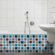 创意马赛克自粘墙贴 PVC防水墙贴10片装 浴室厨房防水防油污