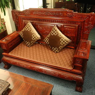 定制实木沙发凉席坐垫夏季凉垫红木沙发垫四季通用椅子硅胶垫简约