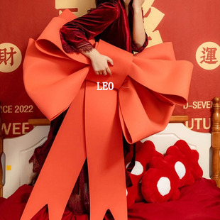 超大蝴蝶结DIY材料包玫红色装饰韩国网红巨型蝴蝶结eva海绵纸防水
