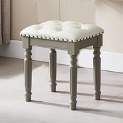 美式梳妆凳实木梳妆台凳子椅子约欧式卧室床尾凳化妆凳美甲凳