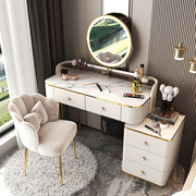 高级感轻奢梳妆台，简约现代多功能双层实木化妆台小户型卧室化妆桌