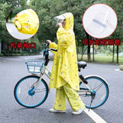 学生徒步骑行雨衣加厚带书包位单人，电动电瓶车自行车雨披儿童男女