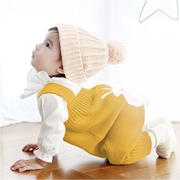 婴儿衣服秋冬套装1岁宝宝秋季6女婴可爱公主背带裤10个月秋装洋气
