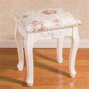 白色化妆凳简约现代仿实木，欧式梳妆台凳子美甲，凳家用卧室换鞋凳皮