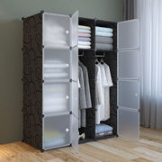 简易衣柜组装成人衣橱简约现代组合塑料折叠收纳储物柜，单双人(单双人)