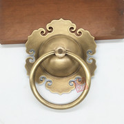 大门拉手仿古铜拉手兽头铜门环，装饰复古纯铜实心拉环黄铜铁门把手