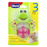 CHICCO智高摇铃婴儿感官安抚玩具手握摇铃牙胶小青蛙摇环固齿磨牙