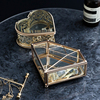 欧式轻奢复古创意玻璃首饰盒饰品，收纳盒桌面珠宝首饰展示水晶盒子