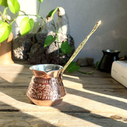 全手工铜壶明火煮咖啡壶土耳其进口高端手工欧式宫廷美式手冲