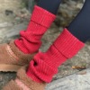 韩国老板娘同款花纱堆堆袜套羊毛护腿套翻边杏色红色脚套简约潮袜