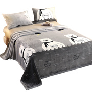 珊瑚毛毯子垫加厚冬法兰绒毯床单人学生宿舍被子铺床上用沙发