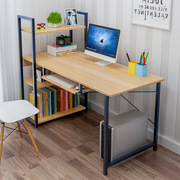台式电脑桌家用经济型组合书桌简约现代写字桌卧室简易书架