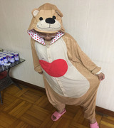 care bears 爱心熊卡通连体睡衣男女情侣可爱动物成人家居服演出