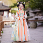 女童夏款连衣裙汉服儿童中国风唐装12岁大童超仙古代公主夏季古装