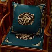 中式红木家具椅垫民族风垫子亚麻，餐椅子坐垫圈椅茶座实木加厚防滑