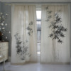 中式日式古典亚麻加厚遮光客厅，茶室卧室高档个性，成品定制窗帘墨竹