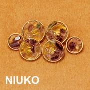 NIUKO 艺术风格透明金属大衣纽扣高档时尚钮扣子精致文艺服装辅料