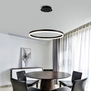 2024简约LED 创意工程圆环形客厅办公室吧台咖啡餐厅房间吊灯